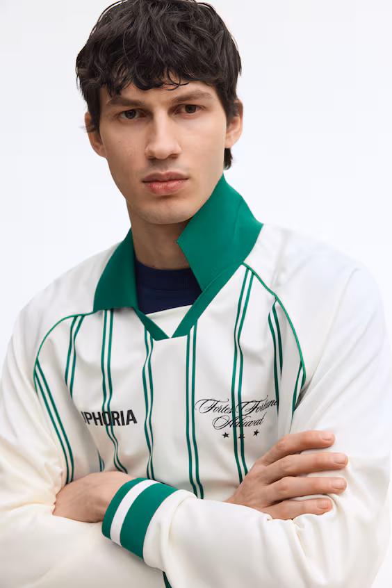 Поло с узором loose fit