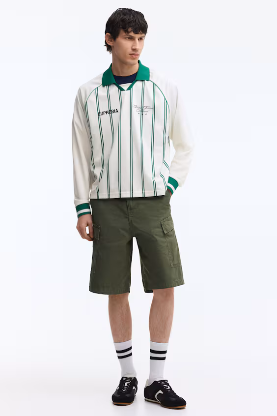 Поло с узором loose fit