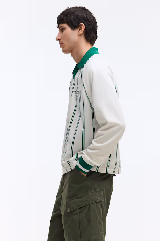 Поло с узором loose fit