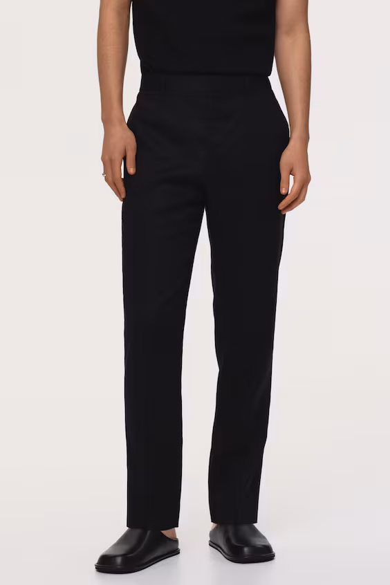 Брюки-костюм из льна slim fit