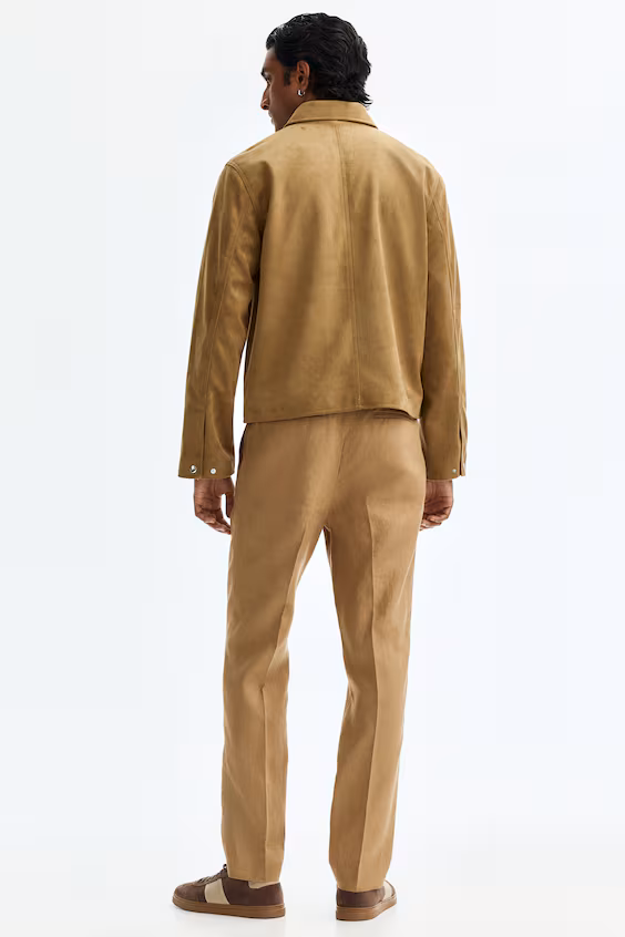 Брюки-костюм из льна slim fit