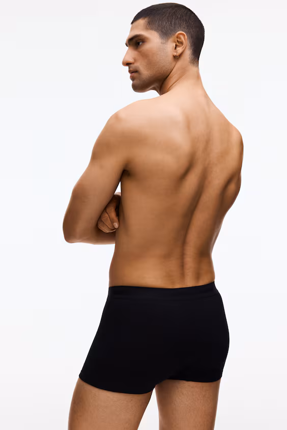 Пакет из 3 коротких рубчиковых боксеров