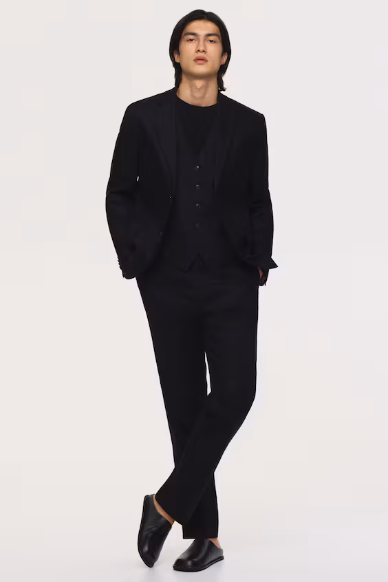 Жилет из льна slim fit