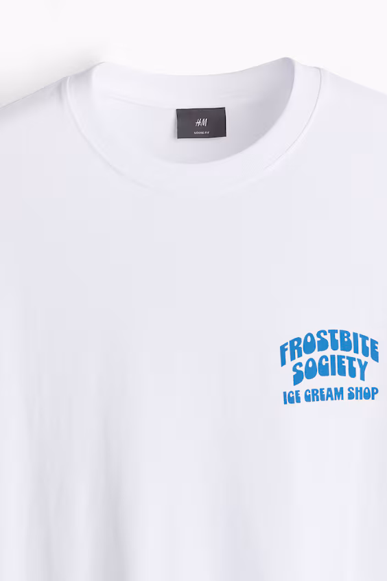 Футболка с принтом свободного кроя