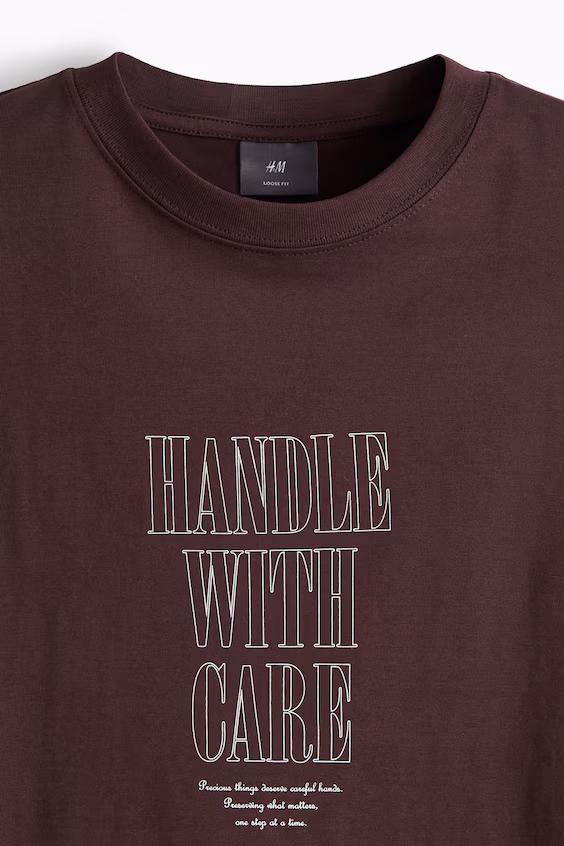 Футболка с принтом свободного кроя