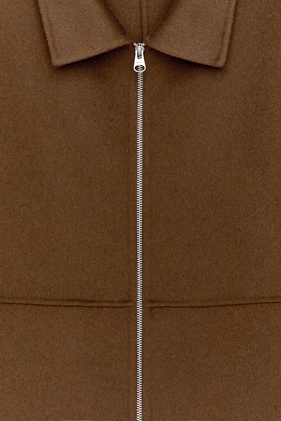 Пальто из шерстяной двусторонней ткани