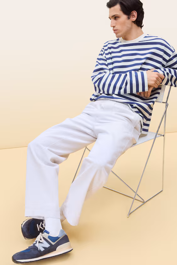 Футболка с длинным рукавом свободного кроя