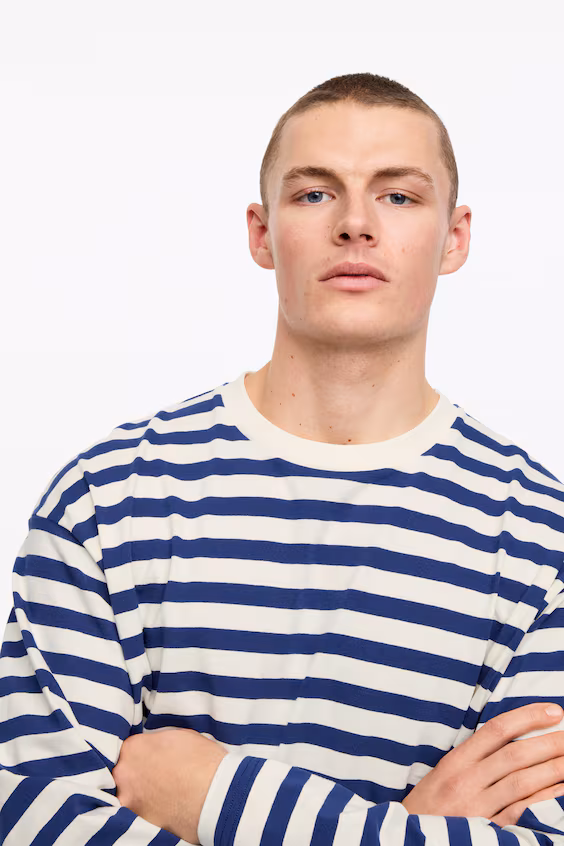 Футболка с длинным рукавом свободного кроя