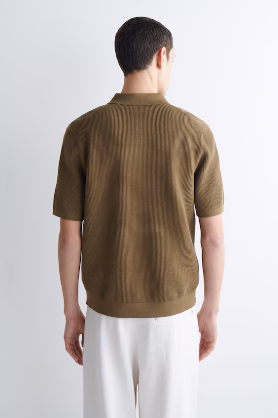 Поло из вафельного махры