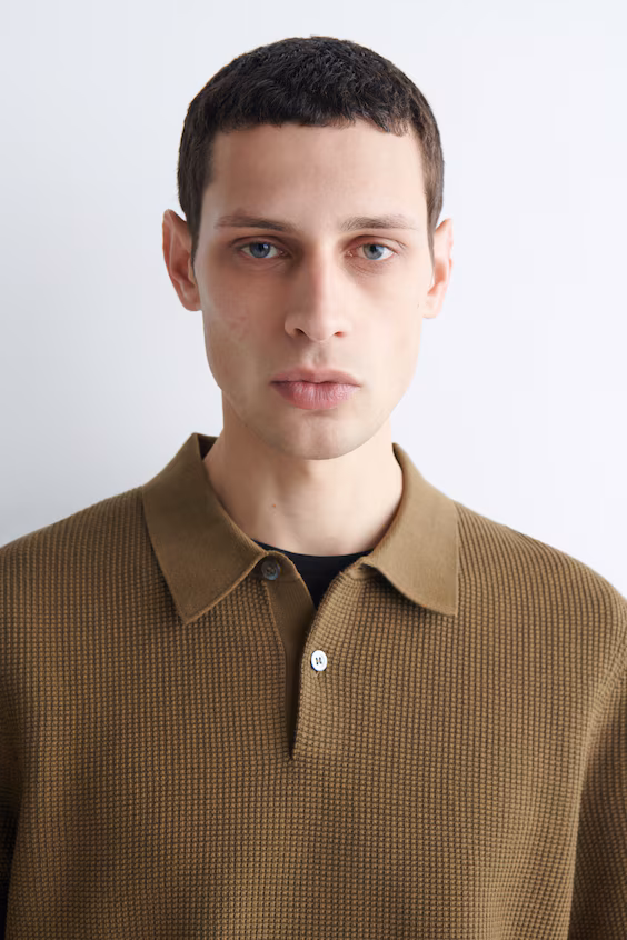 Поло из вафельного махры