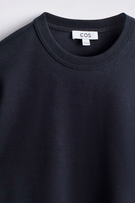 Футболка из интерлока с круглым вырезом