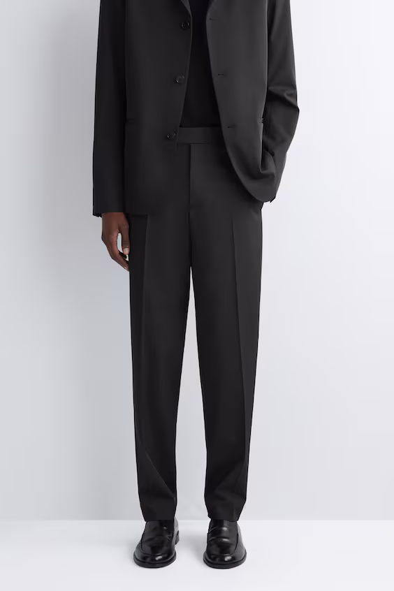 Брюки прямого кроя из технического твила