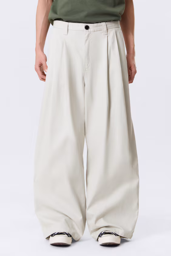 Брюки otis из хлопкового саржевого хлопка с защипами