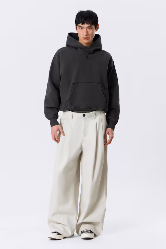 Брюки otis из хлопкового саржевого хлопка с защипами