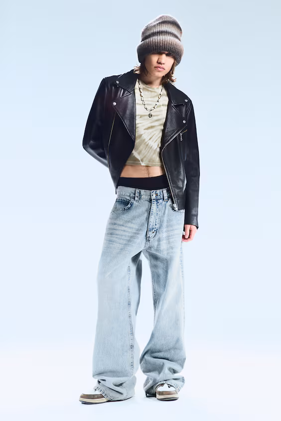 Прямые джинсы looser средней посадки