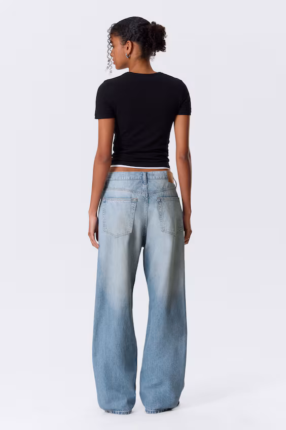 Джинсы унисекс galaxy средней посадки и широкие прямые брючины