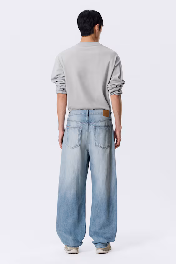 Джинсы унисекс galaxy средней посадки и широкие прямые брючины