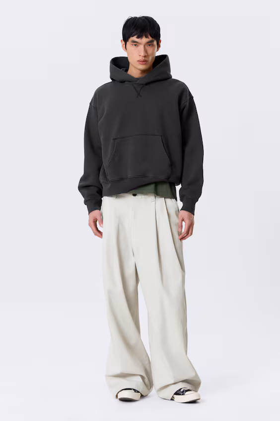 Худи в стиле бокси из мягкого хлопка