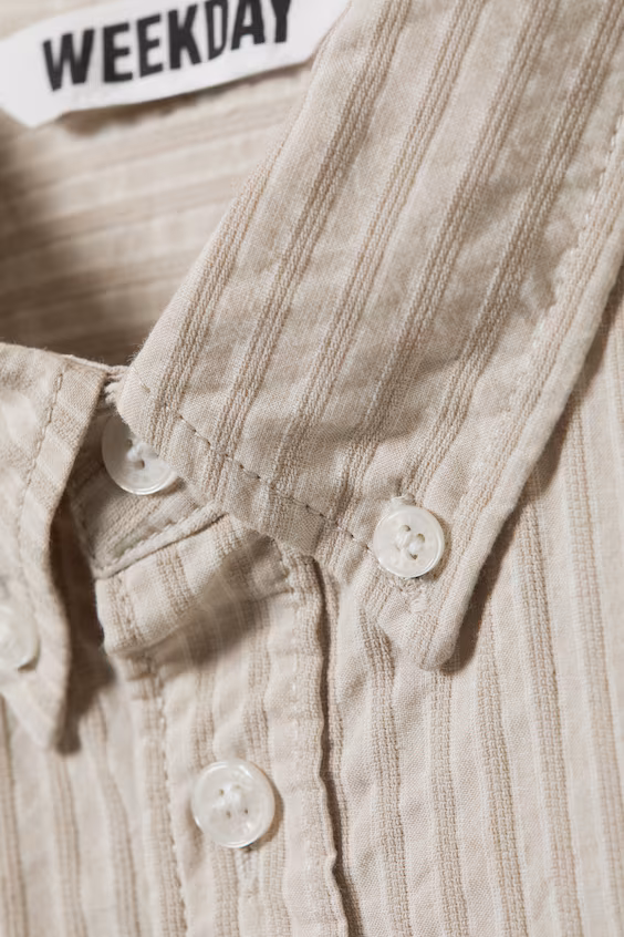 Рубашка в полоску с пуговицами свободного кроя