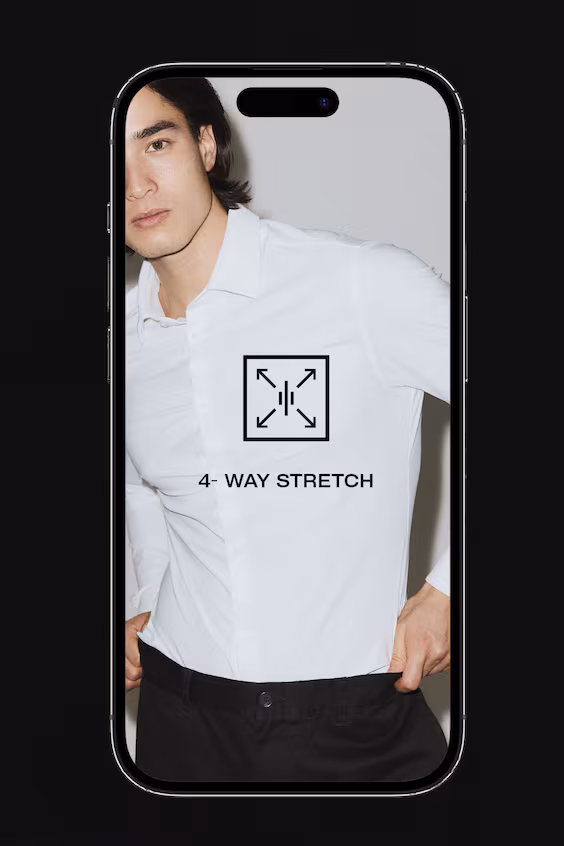 Рубашка cooling four-way stretch облегающего силуэта