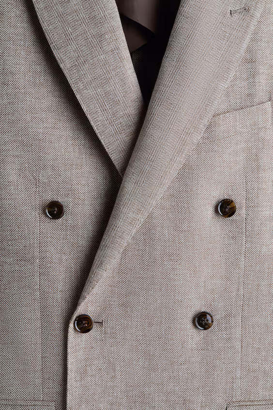 Пиджак из смесового льна с комфортной посадкой