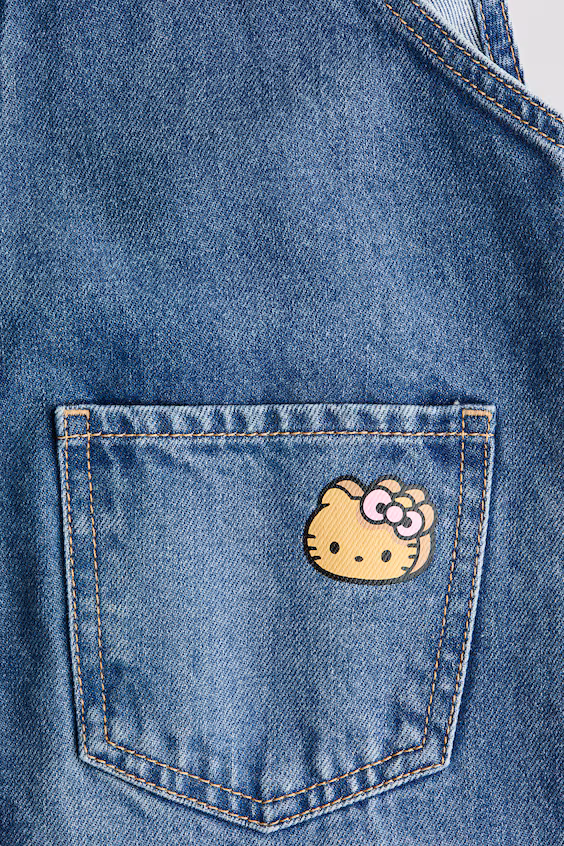 Комбинезон с принтом в джинсовом стиле