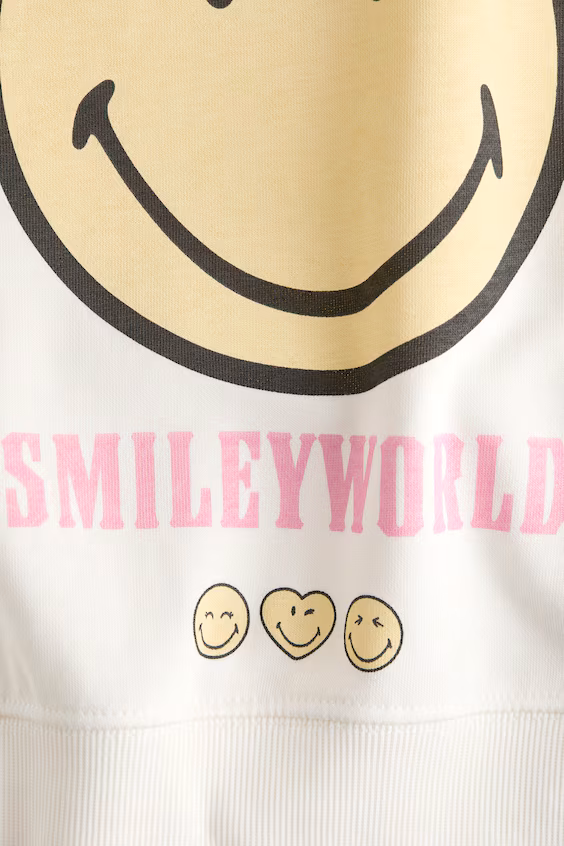 Свитшот свободного кроя с принтом