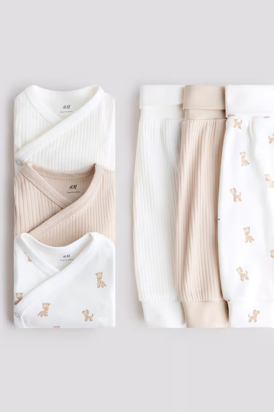 Комплект из 3 боди и 3 штанов