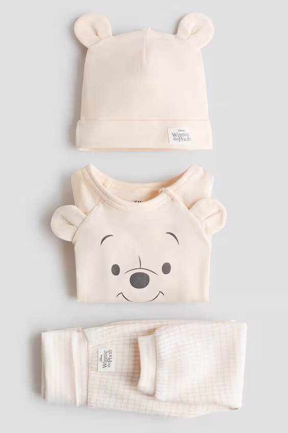 Комплект из 3 предметов с принтом из джерси