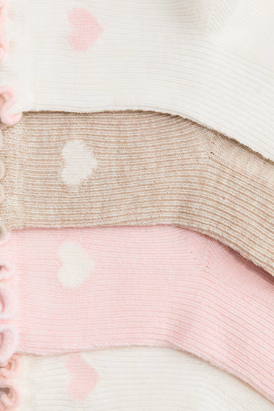 Набор из 4 пар носков с оверлочным краем