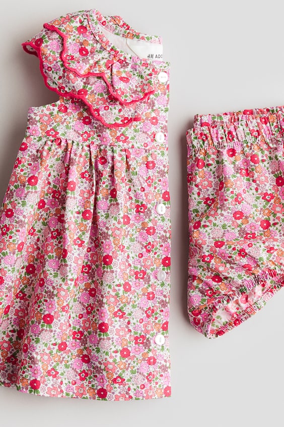 Комплект из 2 предметов из хлопка с принтом