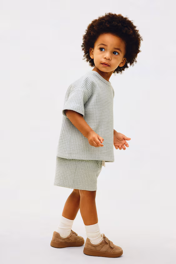 Комплект из 2 предметов из хлопка в рубчик