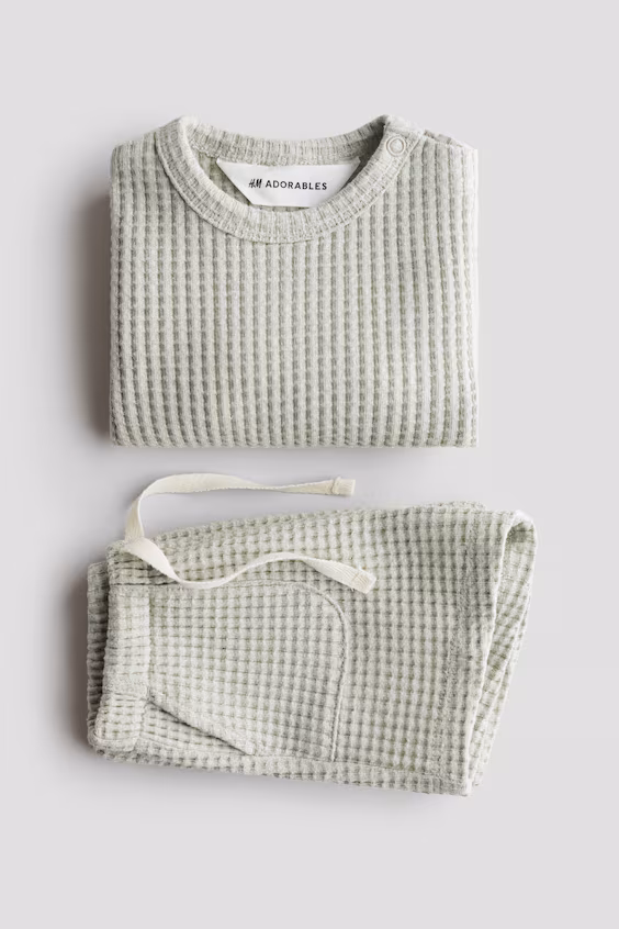 Комплект из 2 предметов из хлопка в рубчик