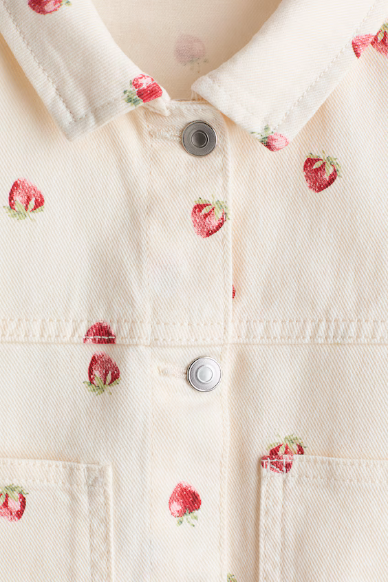 Пиджак из саржи с принтами