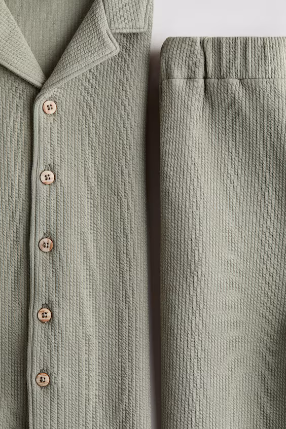 Набор из двух хлопковых изделий с текстурой