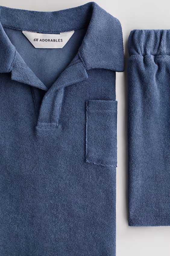 Комплект из 2 предметов из хлопкового футбольного ворса