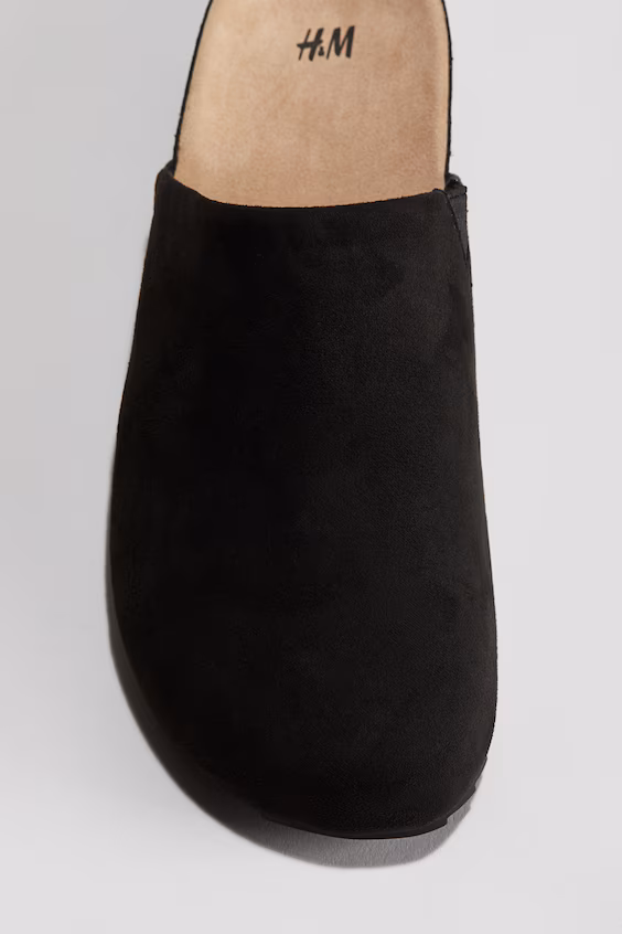 Сабо из ворсистой ткани