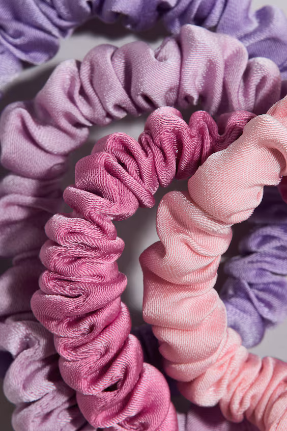 Набор из 4 резинок для волос scrunchies
