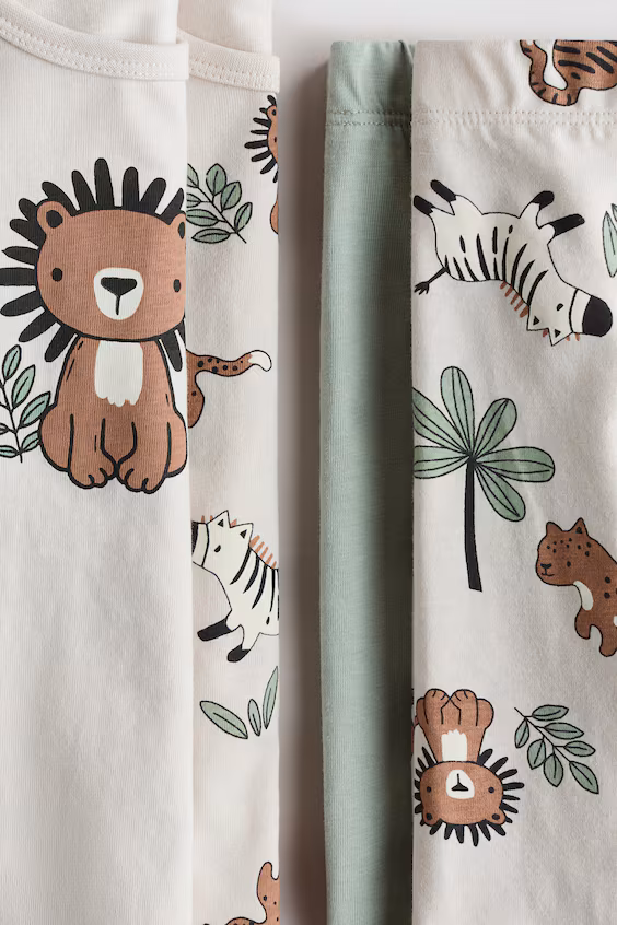 Набор из 2 пижам из хлопка с принтом