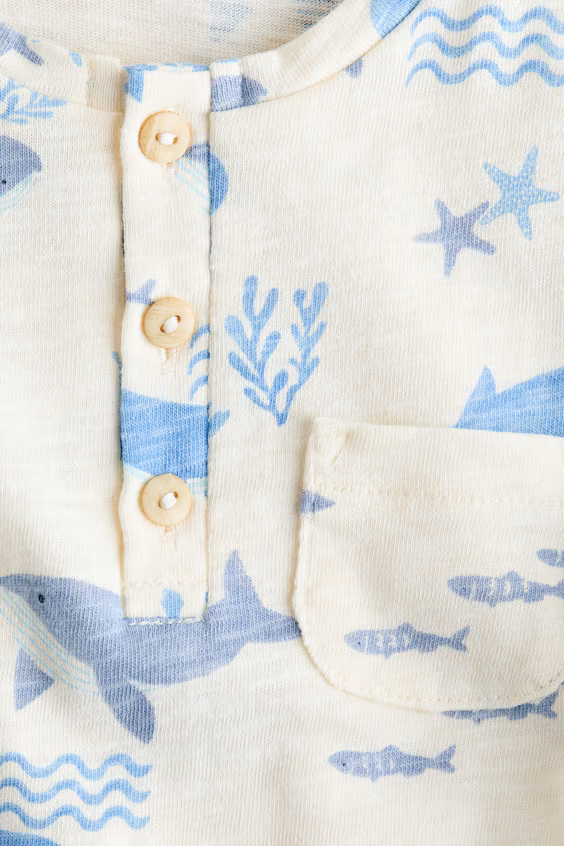 Комбинезон из хлопка в принт h&m