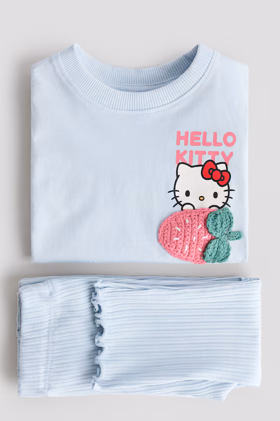 Комплект из двух хлопковых изделий с принтом