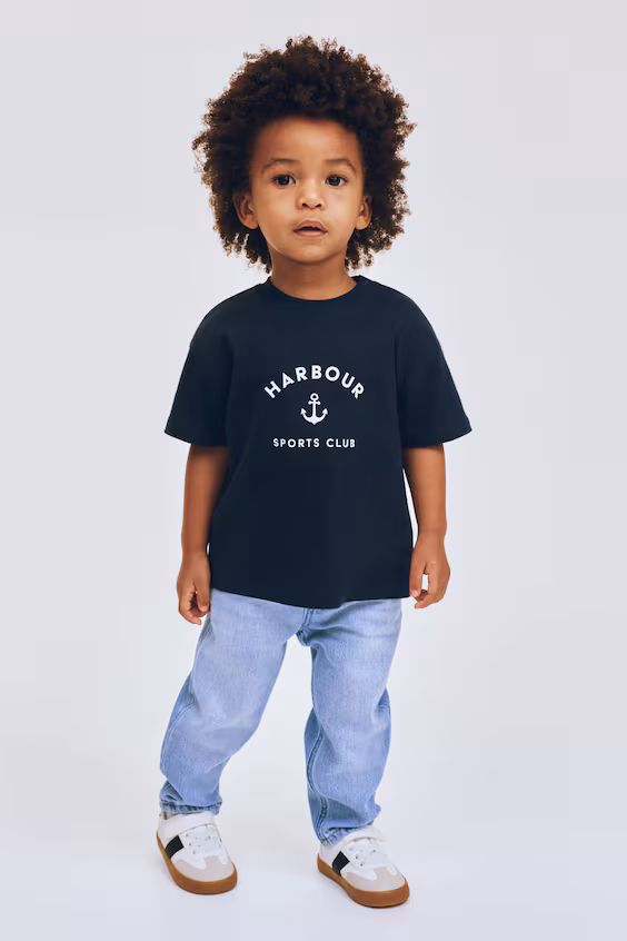 Футболка с принтом из хлопка