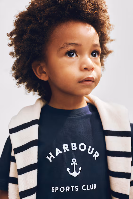 Футболка с принтом из хлопка