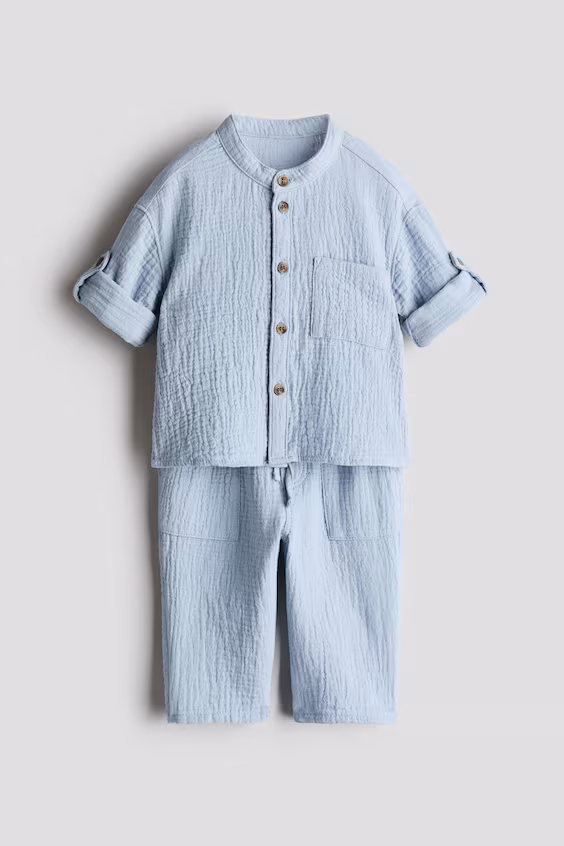 Набор из 2 предметов из хлопковой муслина