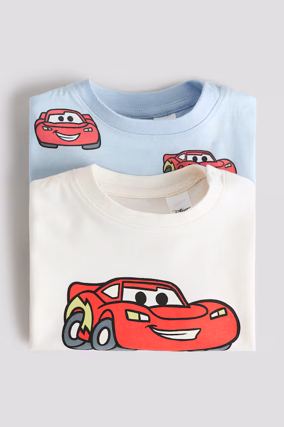 Набор из 2 футболок с принтами