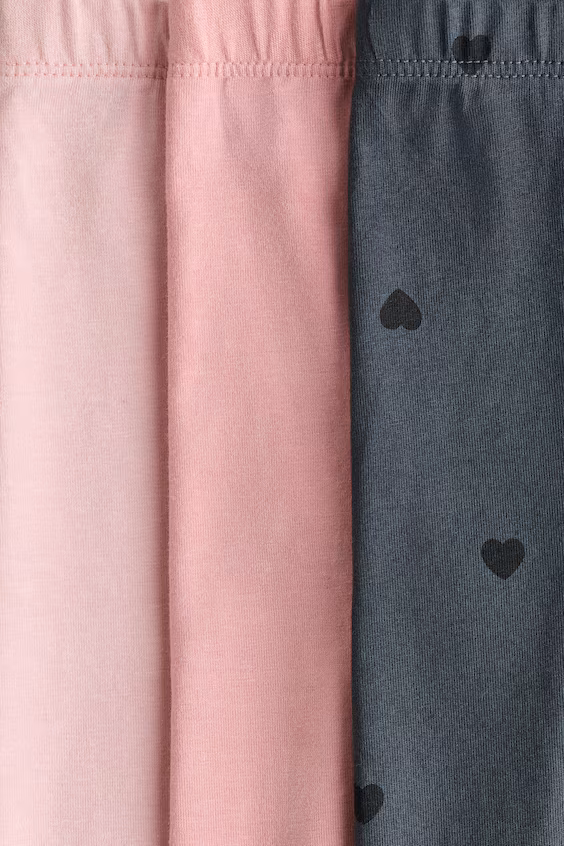 Набор из 3-х леггинсов из хлопкового джерси