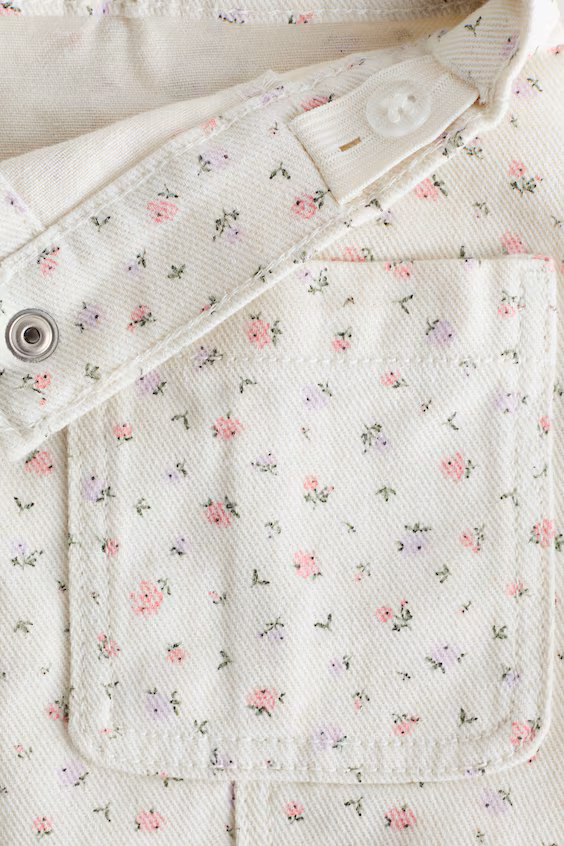 Юбка из хлопкового сердечкового холста