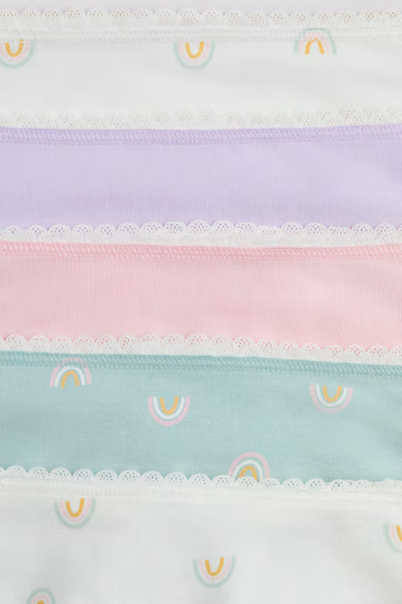 Пачка из 5 женских хипстеров из хлопка