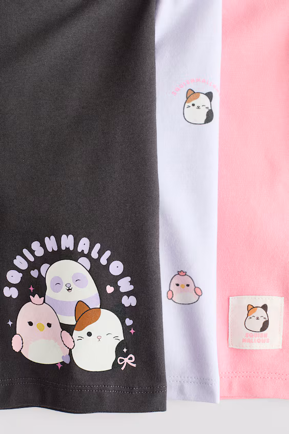 3 шт. трикотажные велошорты с принтом