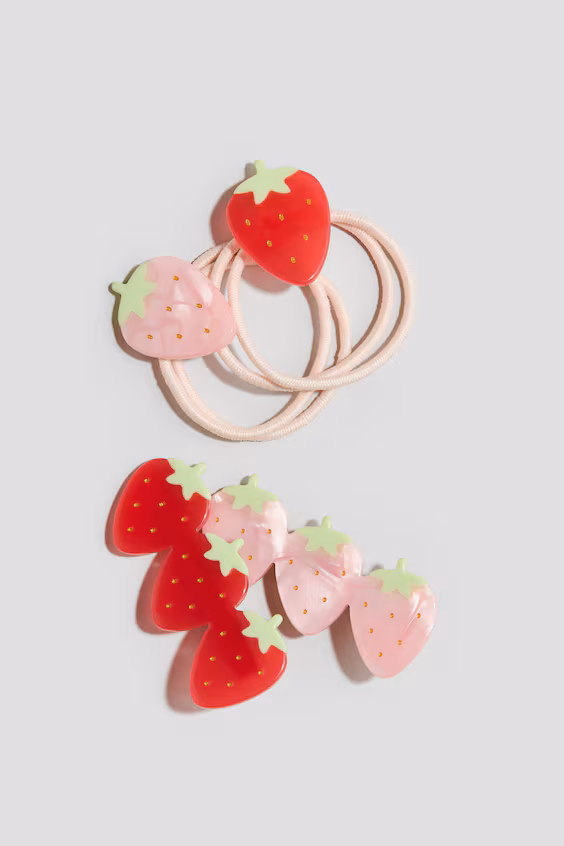 Заколки и резинки для волос с узором